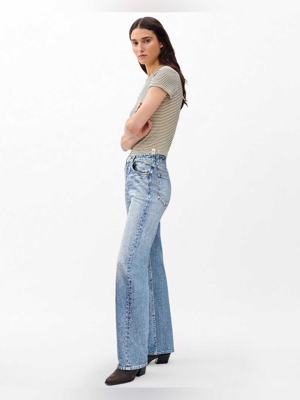 rag & bone Miramar Shea Cotton Terry Relaxed Straight Pant in Tessa, Size 28 - Picture 3 of 12